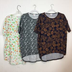 (Ma) LuLaRoe Irma Tunic Womens Top Size XXS High Low Oversize Fairy Lot of 3